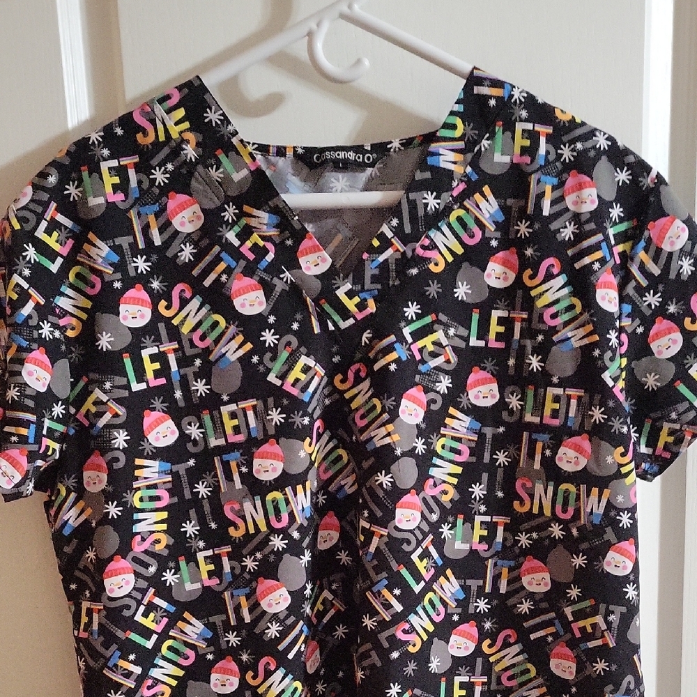 Colorful 'Let It Snow' Graphic Top